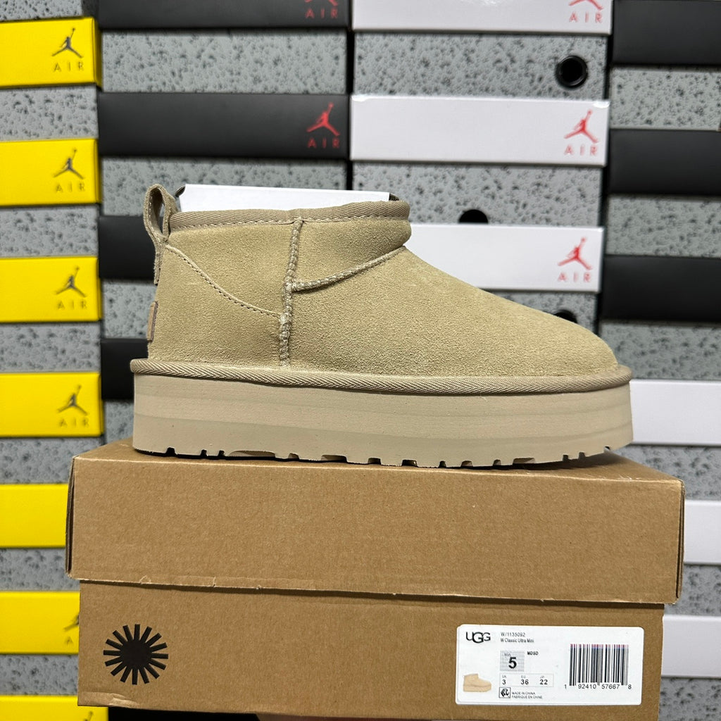 UGG Snow Boots 5092 – Mustard Yellow | 3cm Heel | Sizes 35–40