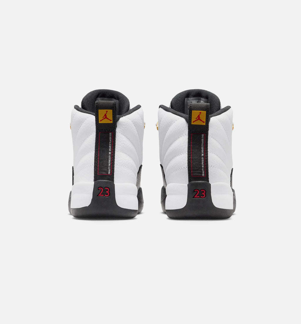 Air Jordan 12 Retro Taxi Infant Sneakers - White/Black/Taxi Yellow