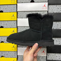 UGG Mid-Calf Snow Boots 6422 – Black | Wood Button | Sizes 35–40