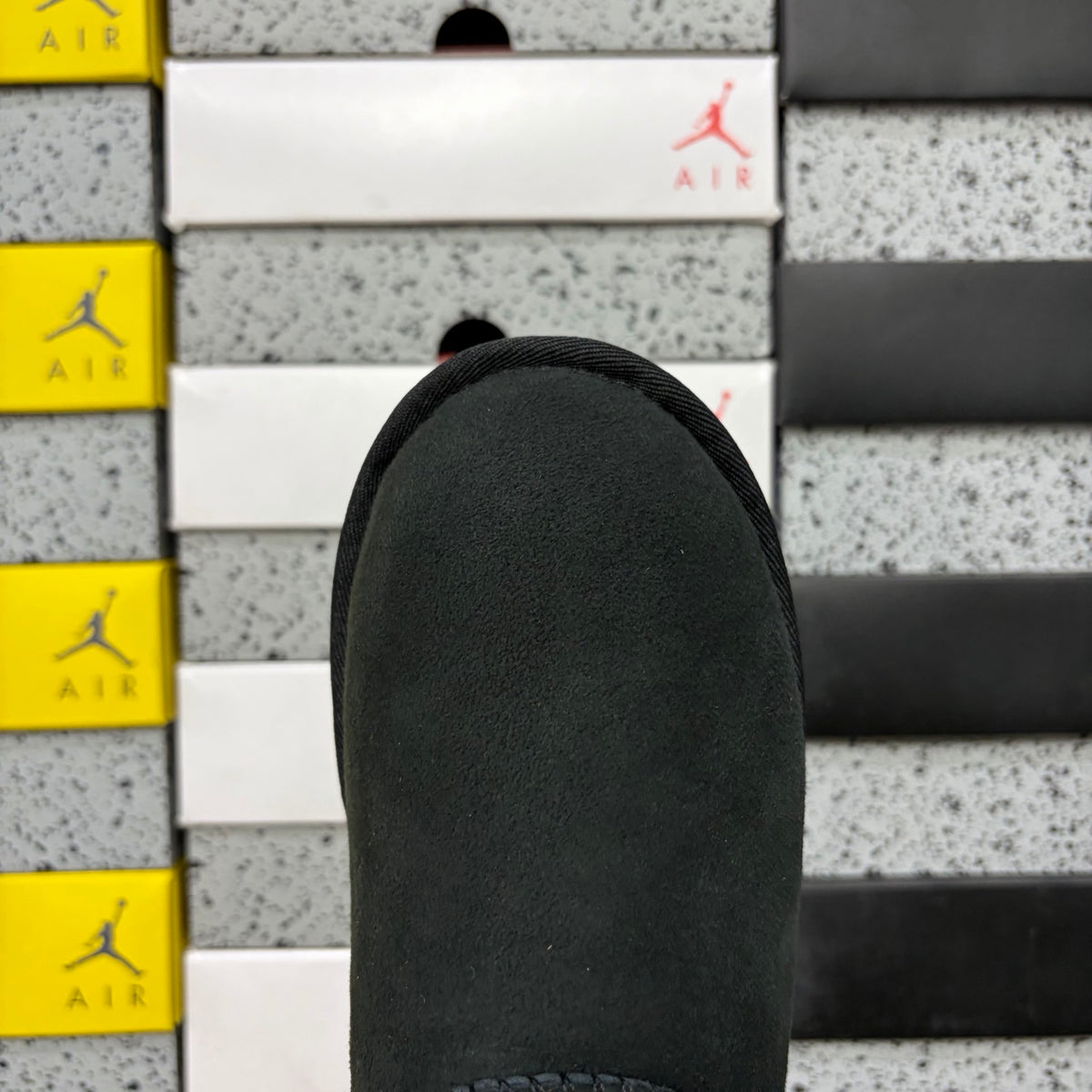 UGG Mid-Calf Snow Boots 6422 – Black | Wood Button | Sizes 35–40