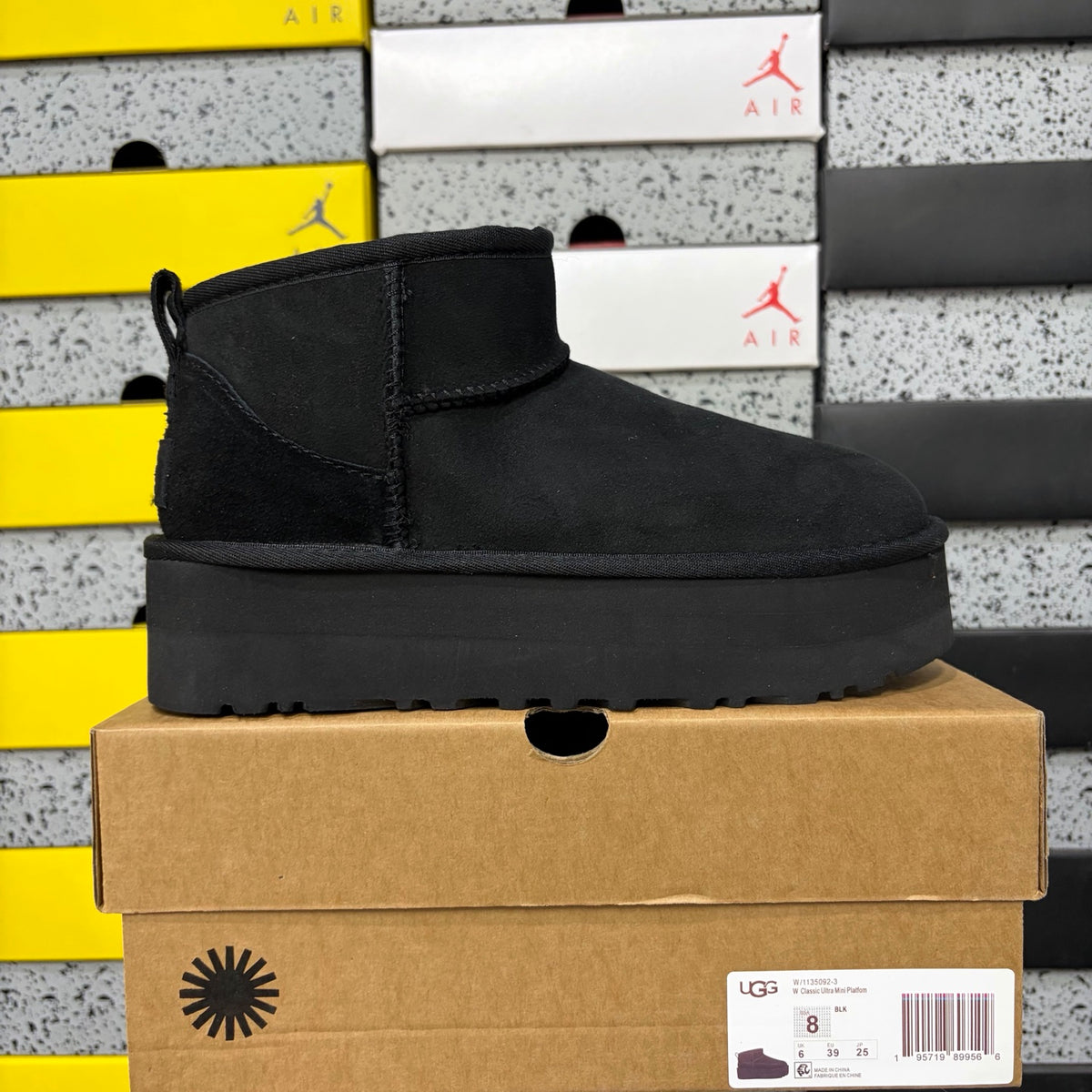 UGG Snow Boots 5092 – Black | 3cm Heel | Sizes 35–40