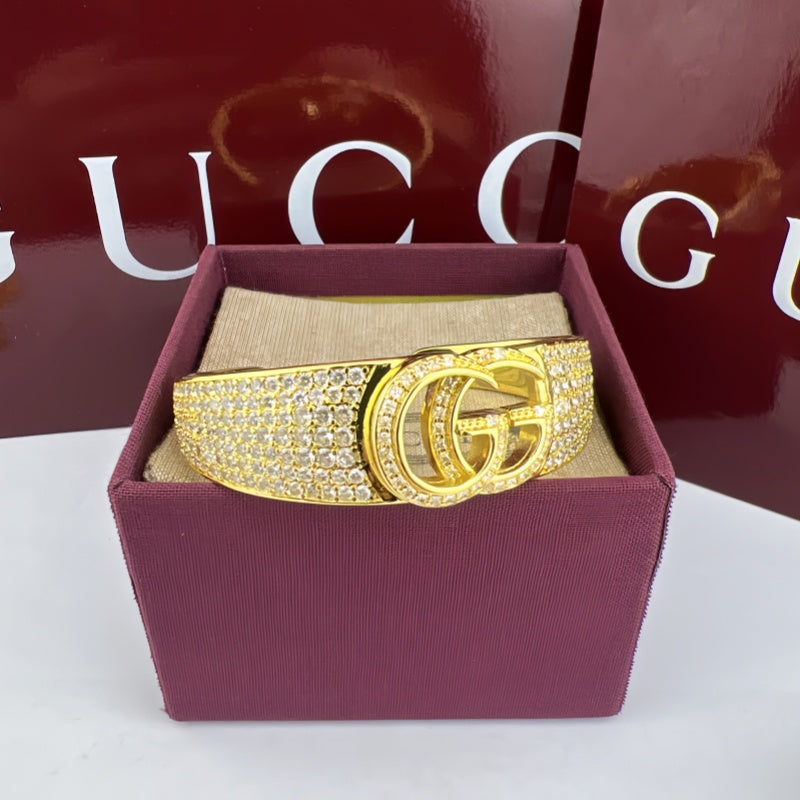 Gucci Crystal Double G Cuff Bracelet